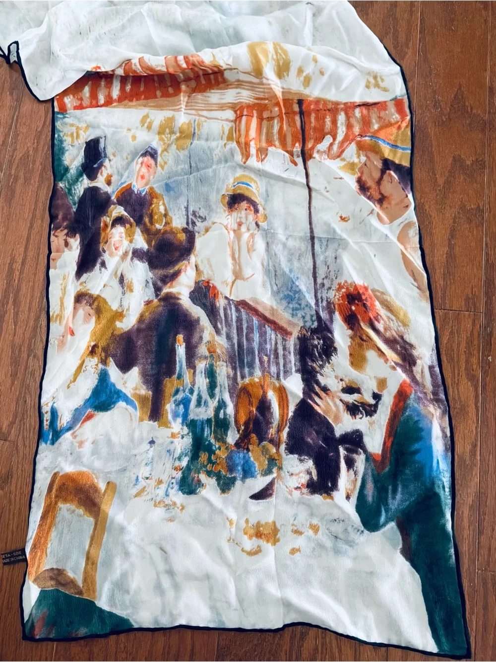 Impressionist inspired silk scarf